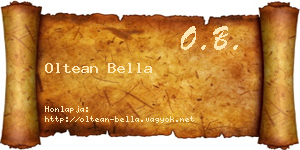 Oltean Bella névjegykártya